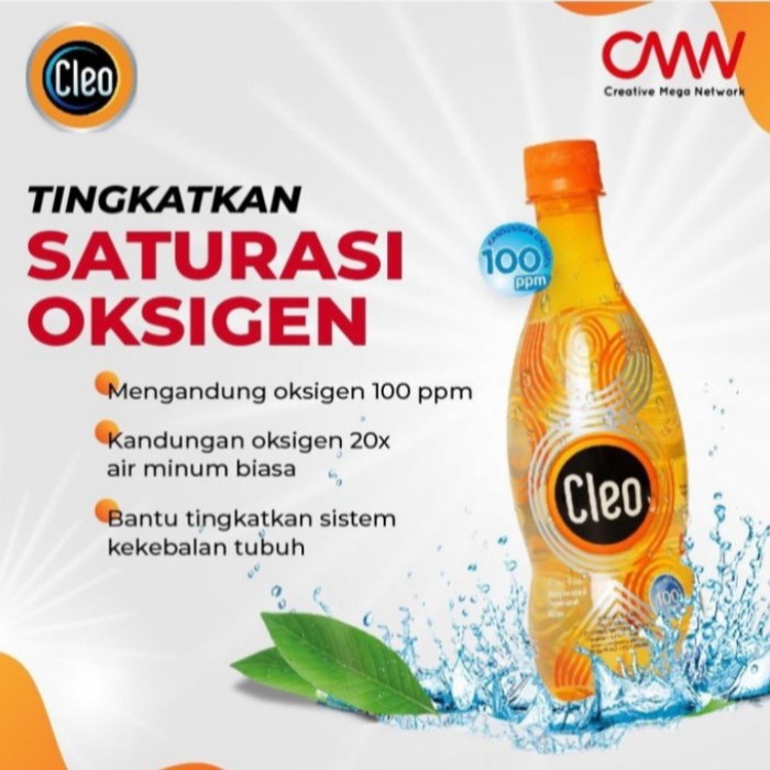 

Kualitas terbaik] CLEO OXY 100ppm Air mineral beroksigen cleo oksigen karton