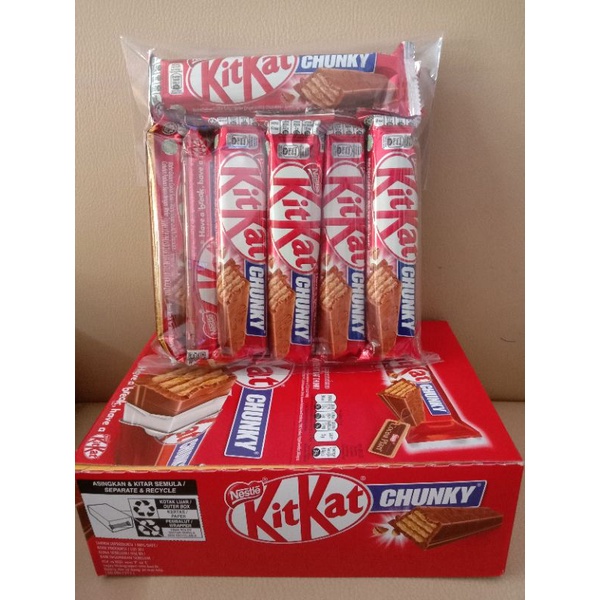 

Wafer Kitkat Chunky 38Gr Isi 12Pcs Rasa Cokelat