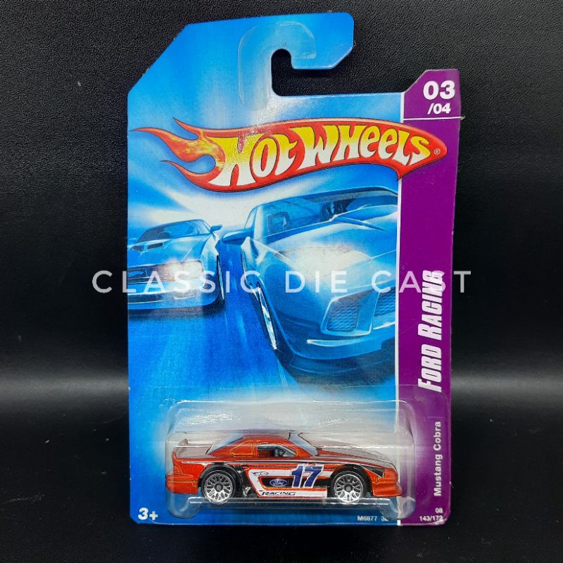 Hot Wheels Mustang Cobra Orange Ford Racing