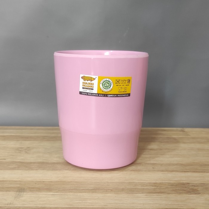 %%%%] Gelas Melamin Tebal Pink 280ml Golden Dragon B0101