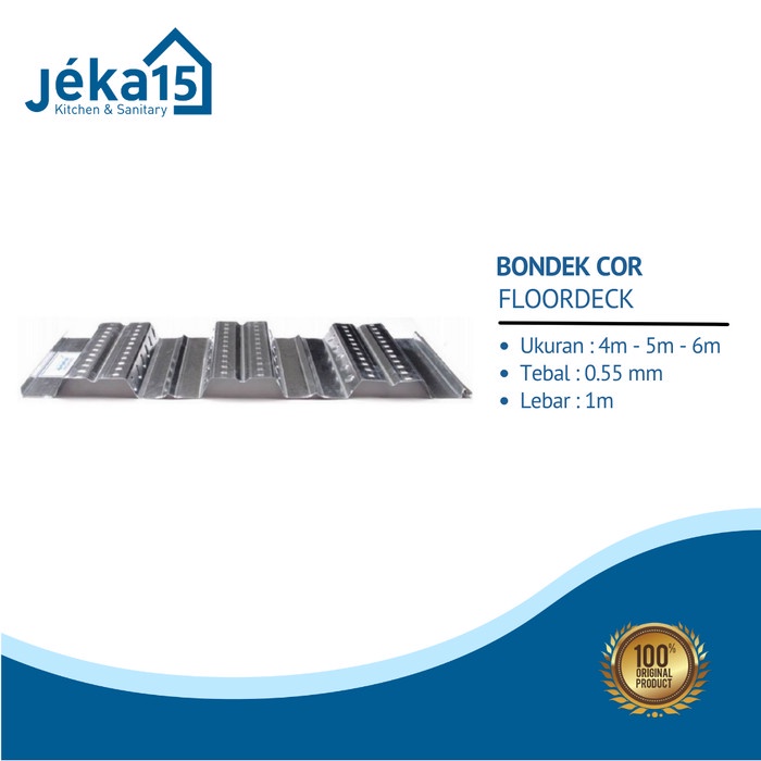 BONDEK COR / FLOORDECK - LEBAR 1M PANJANG 3M - 4M - 5M