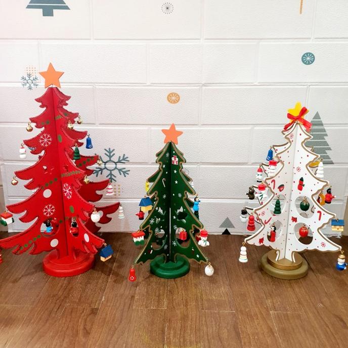 

Pohon Natal Kayu Dekor Pohon Natal Mini Hiasan Meja Hiasan Kado Natal Original