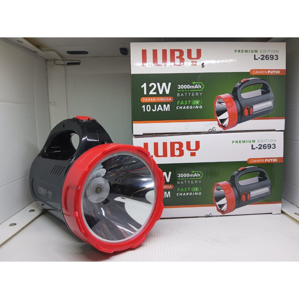 Senter Tangan Led Luby L-2693 / L-2700 Rechargeable Flashlight