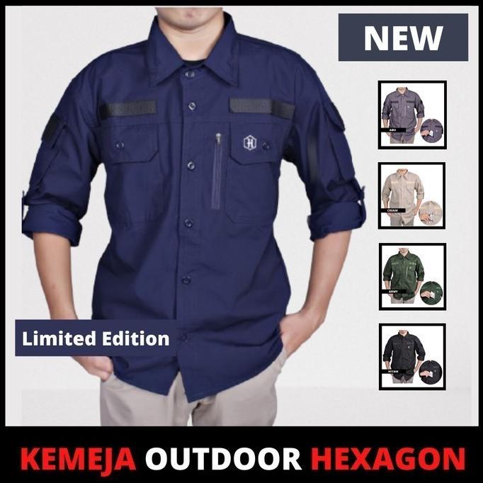 Kemeja Pdl Lapangan Tactical Lengan Panjang Outdoor Baju Taktikal Pdh
