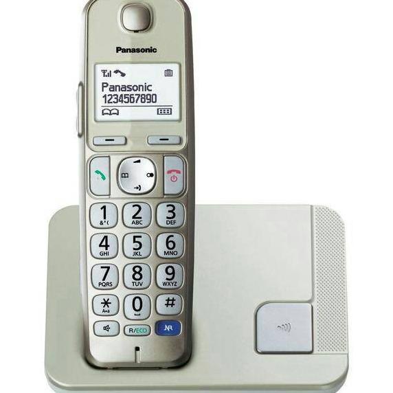 Panasonic Wireless Phone Kx-Tge210 Silver Eco Plus Clear Sound