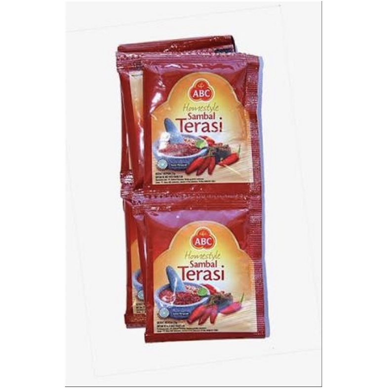 

Sambal Terasi Abc Sachet Dus 100 X 20G / Sambel Terasi Sachet 10 X 10 X 20G / Abc Terasi Dus