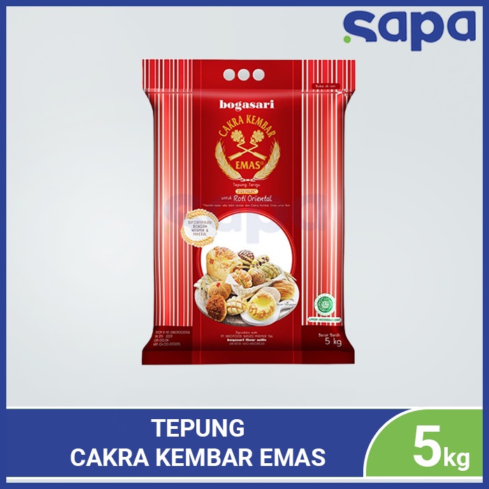 

Promo Tepung Cakra Kembar Emas Oriental 5Kg