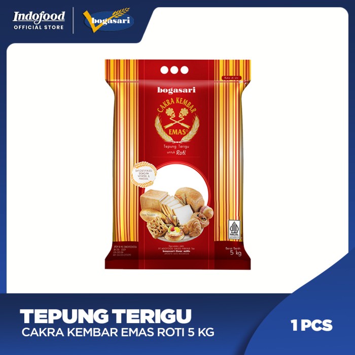 

Terlaris!! Terigu Emas Roti 5 kg