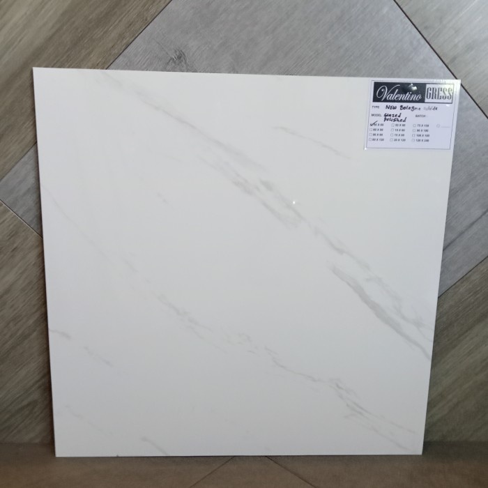 Granit 80X80 New Bologna White Valentino Gres Nano Poles Glosi Grade 1