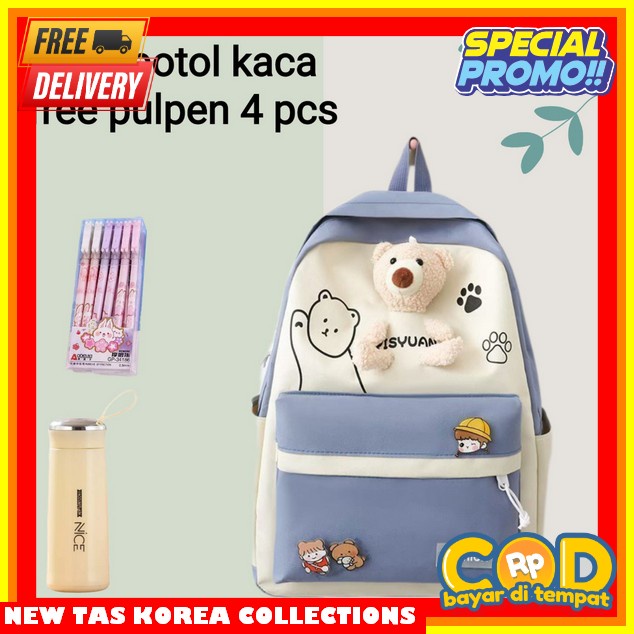 Tas Koreya Ransel Wanita Import Branded Premium Besar Rangsel Wnita Motif Bunga Ransel Wanita Korean