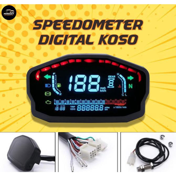 Speedometer Digital Koso rx3n set Universal Motorcycle