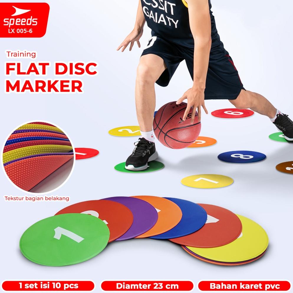 SPEEDS Flat Disc Marker Penanda Olahraga Sepak Bola Futsal 1 set Lengkap Agility Training Marker 005