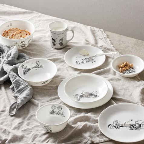 SET PIRING MANGKOK MAKAN CORELLE SNOOPY THE PLAY SET ALAT MAKAN 9PCS FIRASANI5
