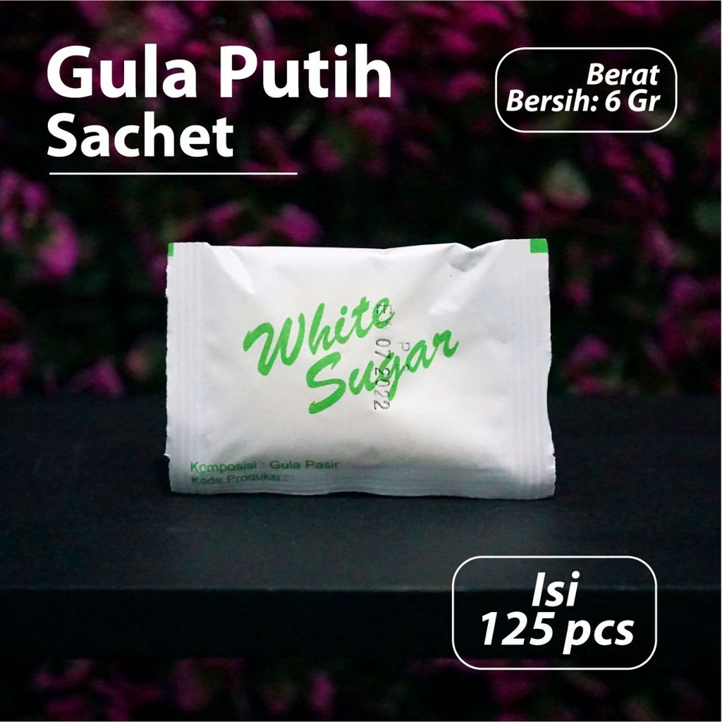 

(Depok) [Isi 125 Pcs] Gula Putih Saset- White Sugar Sachets - Gula Saset Hotel