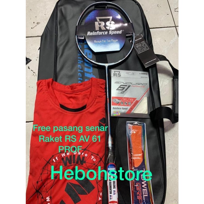 Raket Badminton New Rs Av Flash 61 Prof Full Set Komplit Original Terpopuler