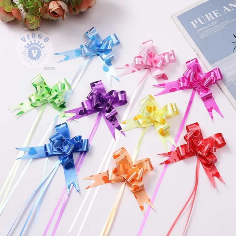 

{Isi 10} Pita Tarik Serut 18mm Lis Emas - Hiasan Parcel / Souvenir