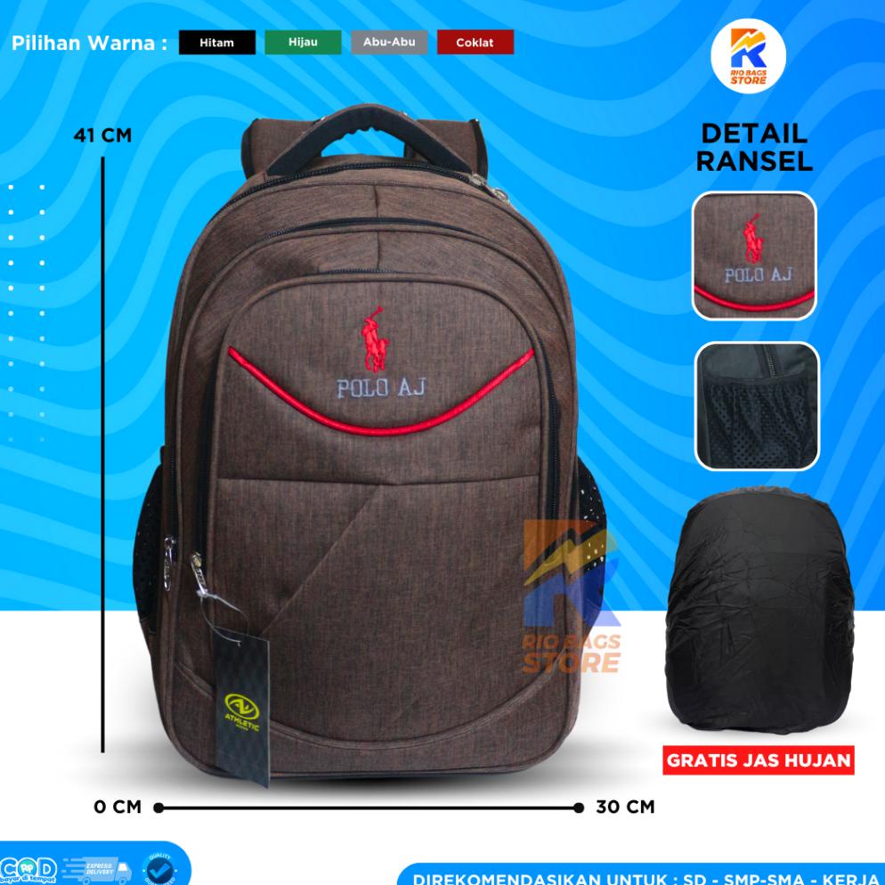 Promo Natal Tas Sekolah Polo Anak Sd-Smp-Sma / Tas Kerja Polo Unisex Ready