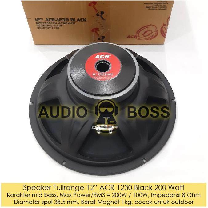 Speaker 12 inch 12" Full Range ACR 1230 BLACK - Speaker ACR 1230 BLACK