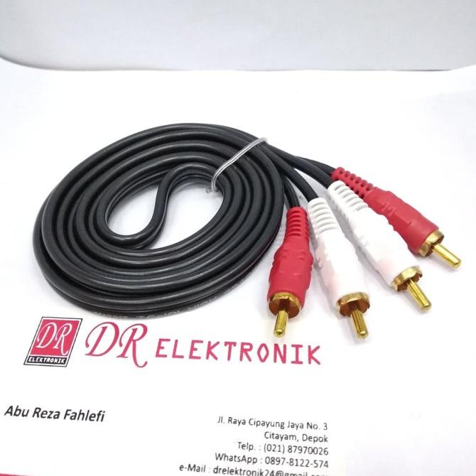Terbaru Jak Jack Kabel Audio Speaker Sound system Salon Salone Audi RCA 2 ke 2 dre3 dijamin