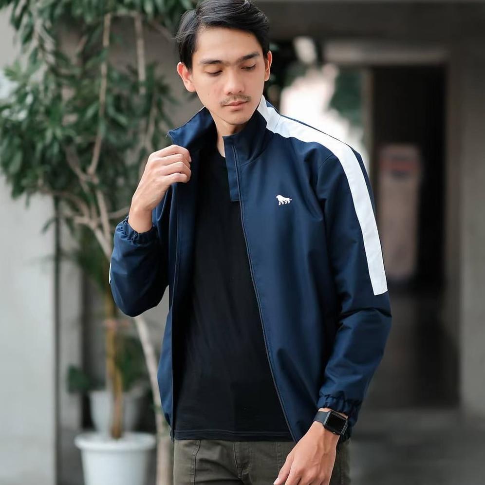 Jaket Pria Kece Abizz Parasut Sportssuit Colour Block Unisex