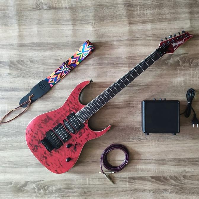 Paketan Gitar Listrik Ibanez Premium Red Edition jamba