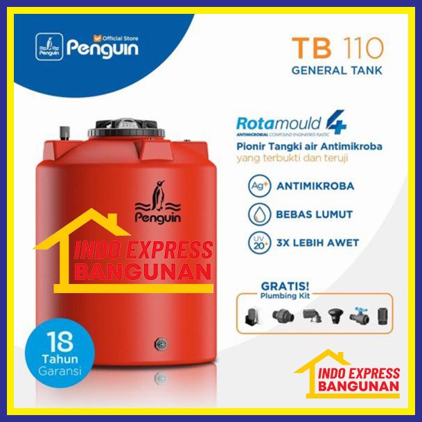 Promo Tangki/Toren Air Penguin Tb 110 Anti Lumut Garansi Resmi 18 Tahun