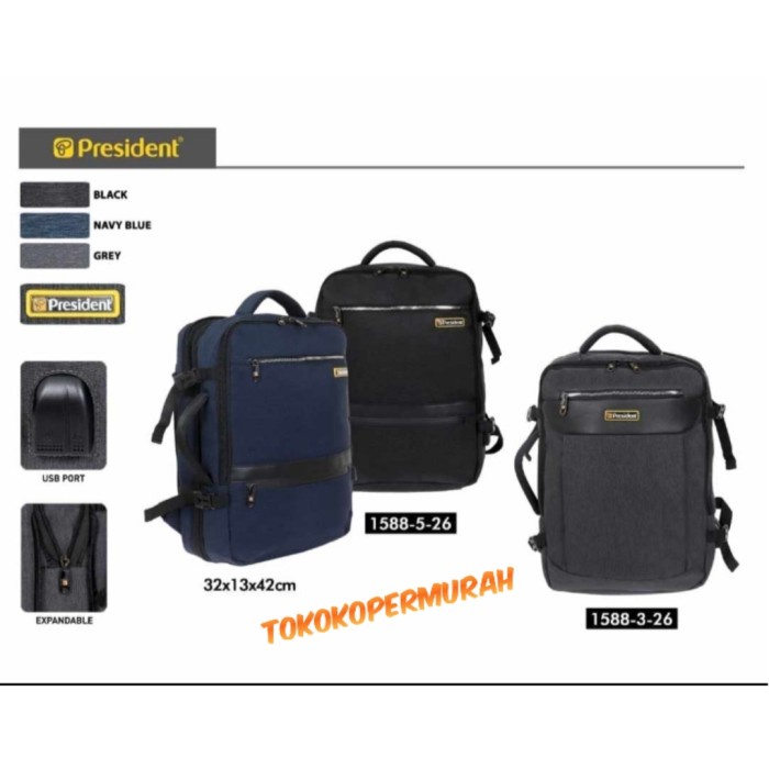 ✨New Ransel President Original Tipe 1588-3-26 Limited