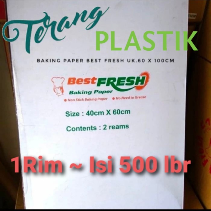 

[Baru] Baking Paper 40 X 60 Cm Best Fresh 1 Rim Isi 500 Lbr Terbaru