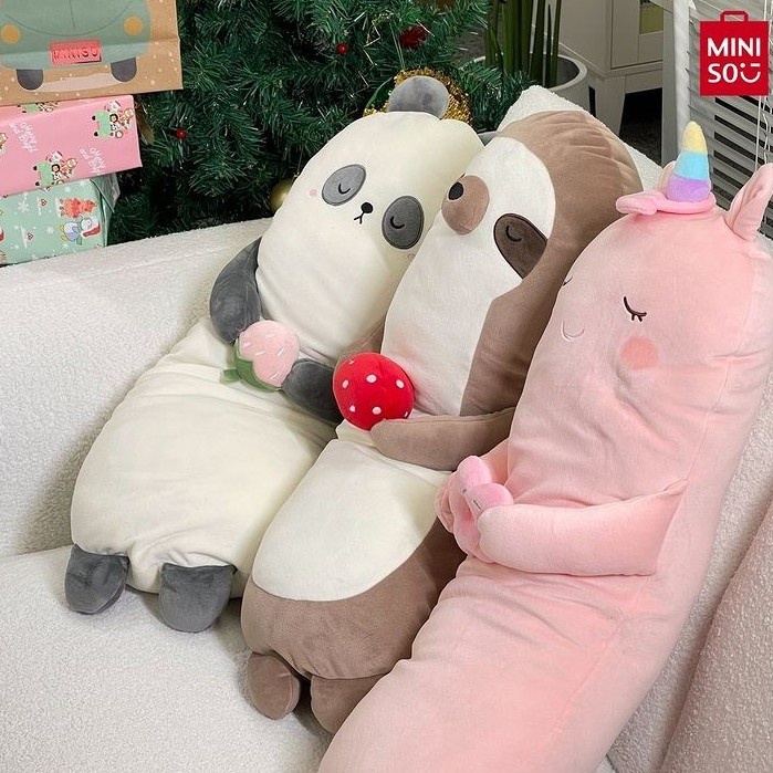 neka Bantal Guling Lucu Lembut - MINISO Animals Soft Pillow