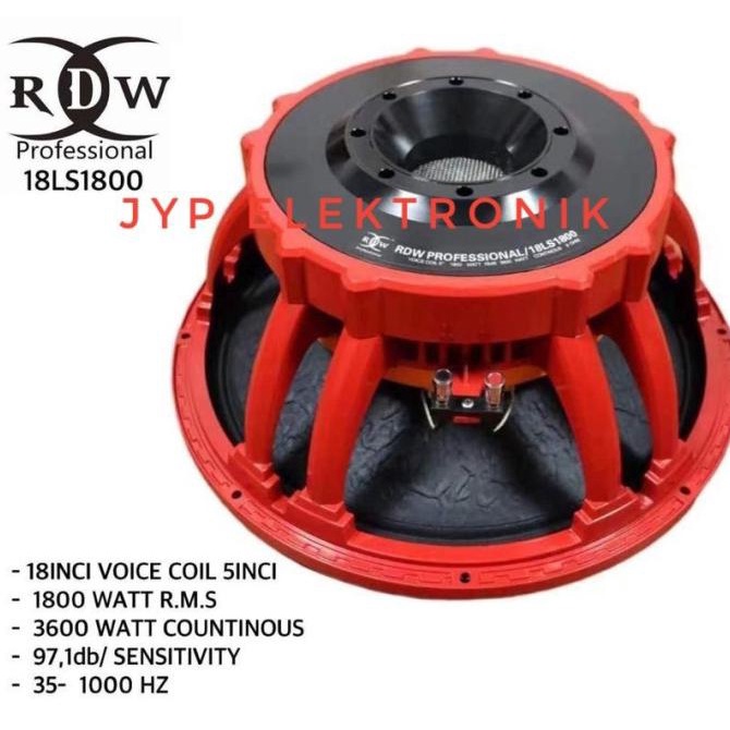 SPEAKER KOMPONEN RDW 18LS1800 / 18 LS1800 RDW 18 LS 1800 PROFESIONAL