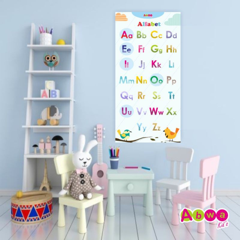 Poster Huruf Abjad Alphabet Poster Edukasi