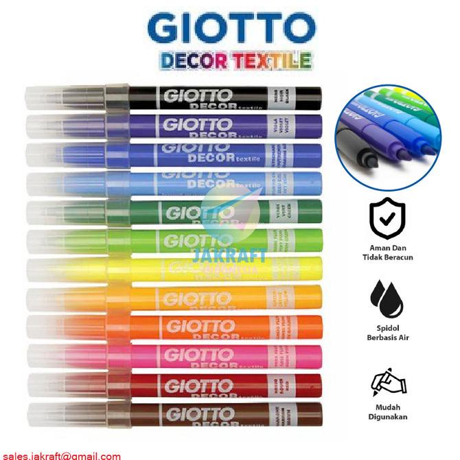 

Spidol Kaos Baju Kain Permanent Giotto Decor Textile Warna Lengkap Kode 771