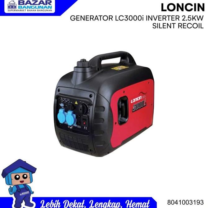 Harga Promo MESIN GENSET GENERATOR LISTRIK PORTABLE LONCIN LC 3000i LC3000i 2500 W