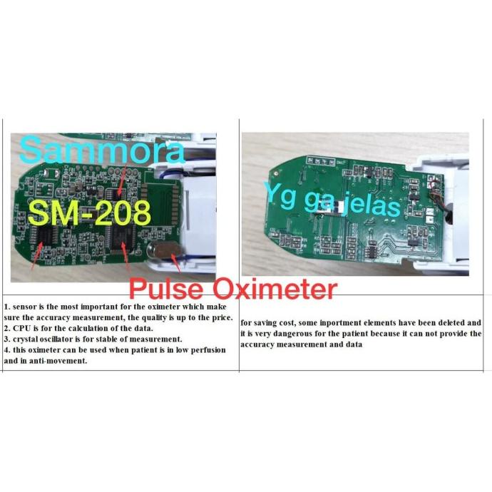 Sammora Alat Ukur Kadar Oksigen Dalam Darah Dengan Jari / Oxymeter