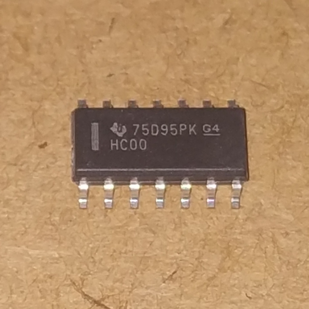 100PCS 74HC00D SOP-14 IC Chips - Quad 2-Input NAND Gate, Brand New By SMW