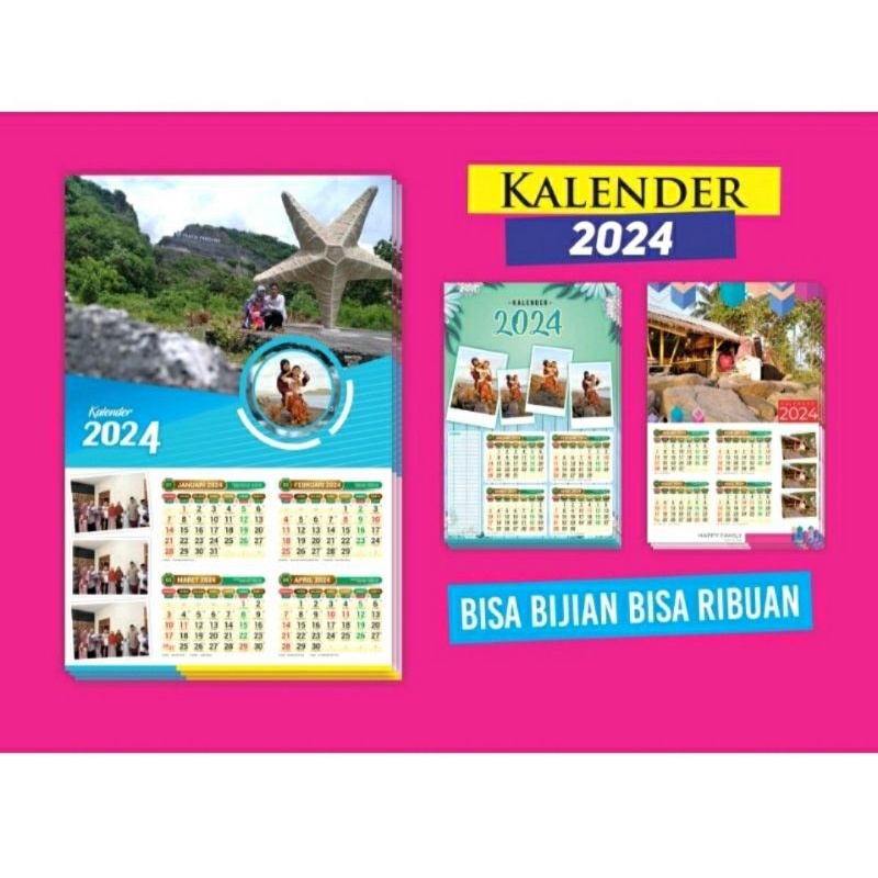 

kalender custom foto 2024 isi 3lembar