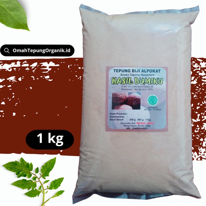 

Bettifer Tepung Biji Alpukat 1 Kg/Bubuk Biji Alpukat/Serbuk Biji Alpukat