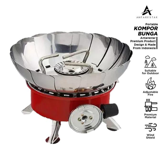 Ready Kompor Mini Camping Kemah Portable Anti Angin Windproof Kompor Gas Terbaik