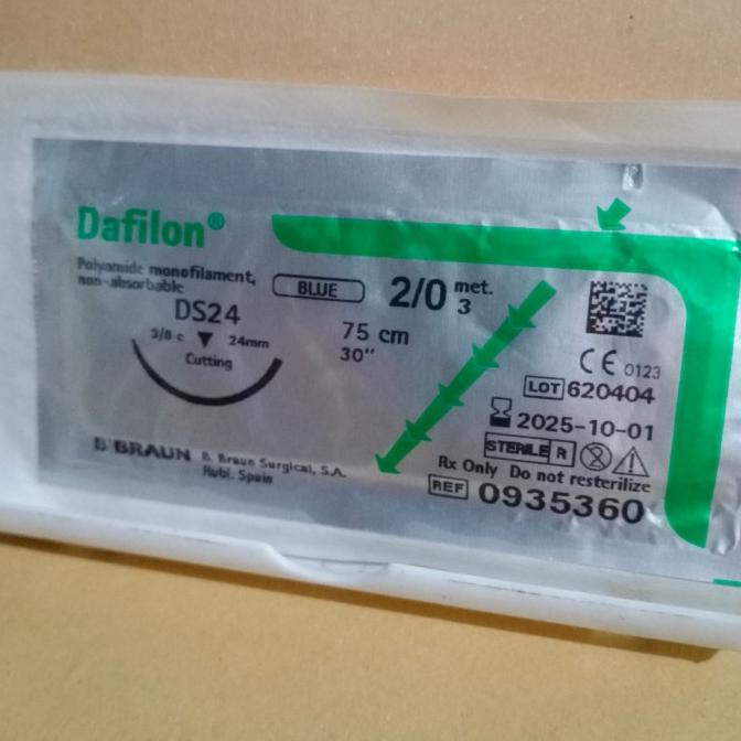 Terlaris Dafilon 2/0 cuting (nylon blue Polyamide monofilament non absorbable) SALE