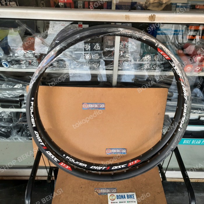 ✨Ori Rims Folker Dirt 5 Dirt5 27.5 Inch Black - Lebar 40 Mm - Velg Sepeda Berkualitas