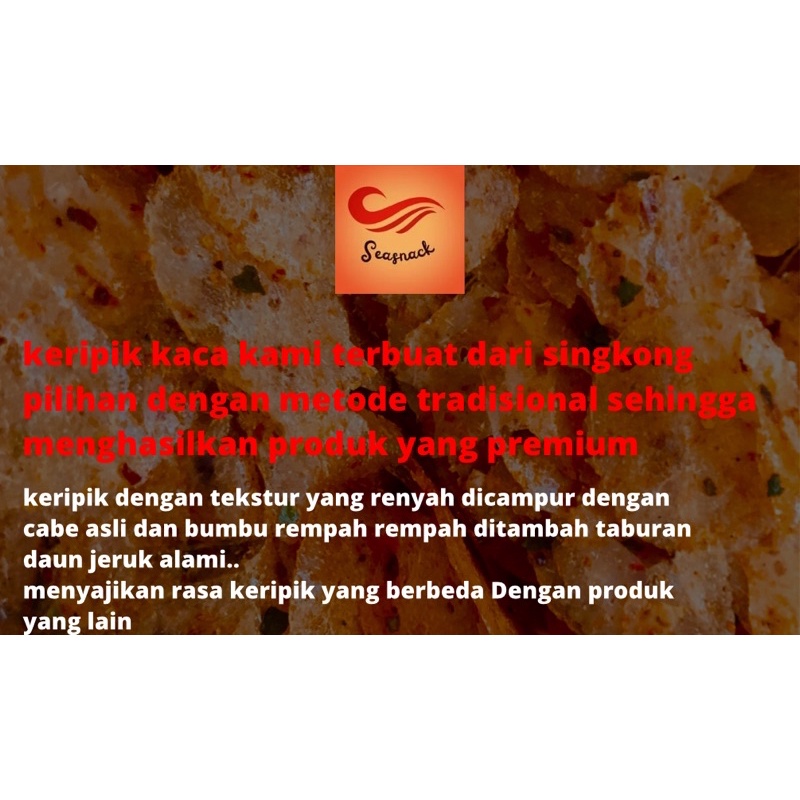 

1Kg Keripik Kaca Cikruh Pedas Daun Jeruk