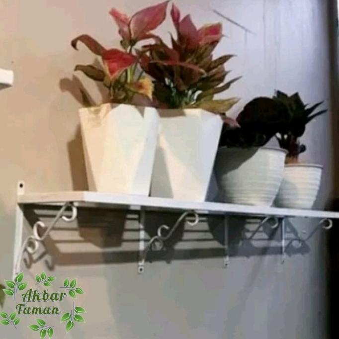 Dnsh Rak Bunga Besi Tempel Dinding / Rak Besi Pot Tanaman Tempel Fetricyastore