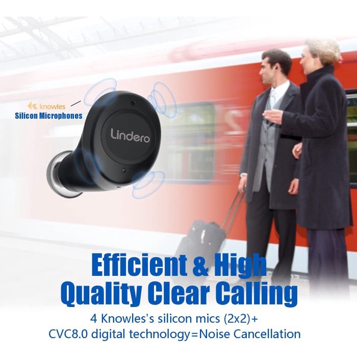 mit Lindero ANC TWS Qualcomm QCC3040 APTX Adaptive Bluetooth 5.2 Headset