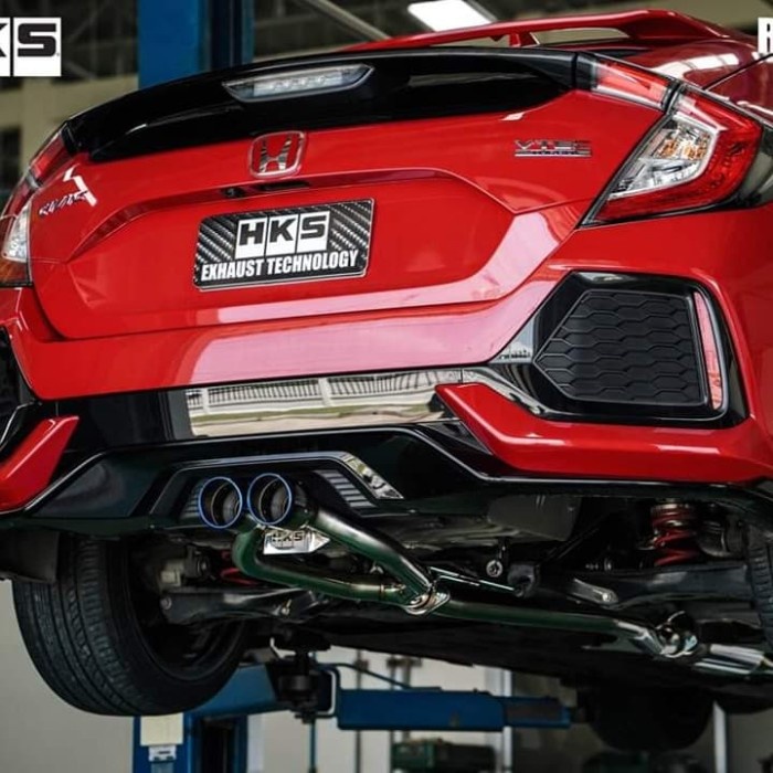 PREMIUM HKS RACING MUFFLER CIVIC TURBO FK4 HATCHBACK TIPE E, TIPE S DAN RS ORIGINAL TERBARU