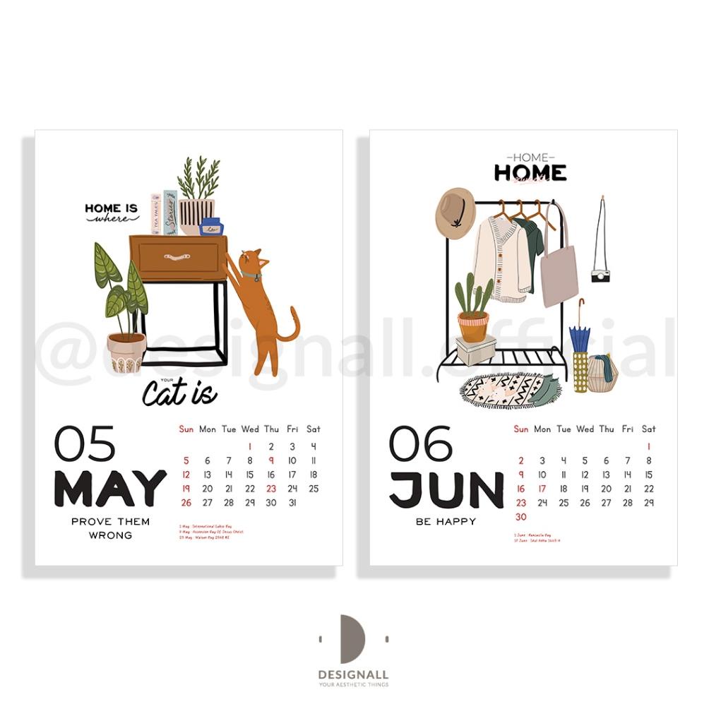 

[ZZR] DESIGNALL KALENDER DINDING AESTHETIC 2024 A3 SPIRAL AES TERBARU