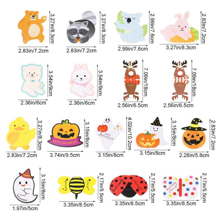 

Yew 25/50PCS Kartu Dekorasi Lolipop Halloween Natal Ulang Tahun Limited Stock