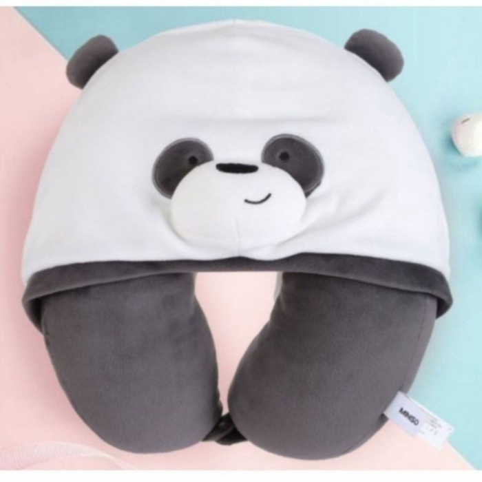 MINISO BANTAL LEHER DENGAN HOODIE KARAKTER WE BARE BEARS