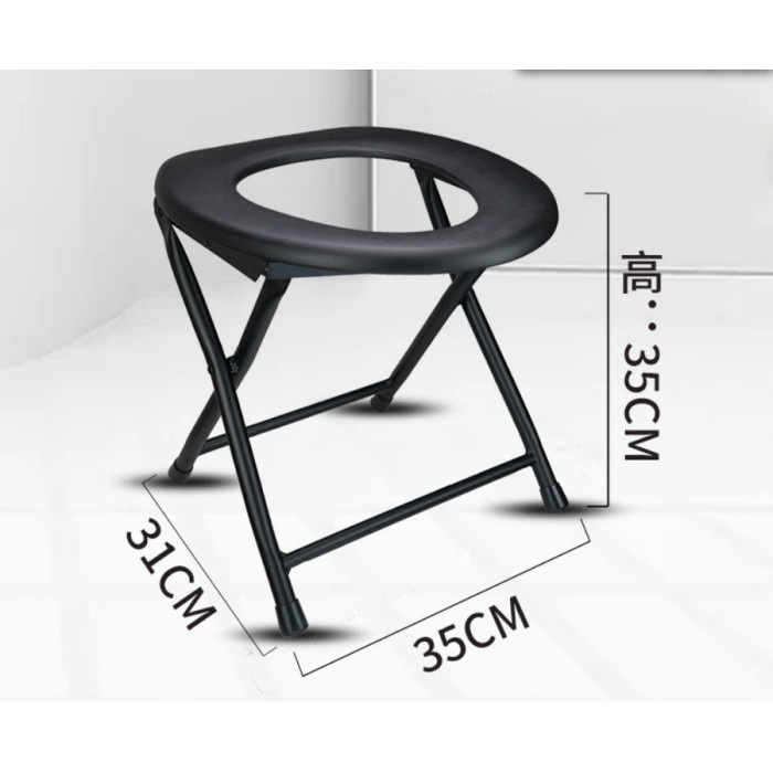 kom Kursi Toilet Lipat Portable Hamil, orang tua, orang sakit, camping dll