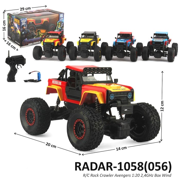 MOBIL RC REMOT KONTROL ROCK CRAWLER OFFROAD HEROCAR BELUM PROPO 4WD ORIGINAL TERBARU