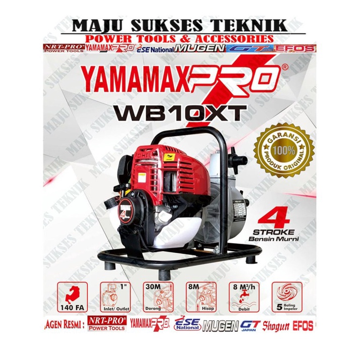 [New] Yamamax Pro Wb 10Xt Pompa Air Alkon Sawah Irigasi 1 Inch Water Pump 4T Berkualitas